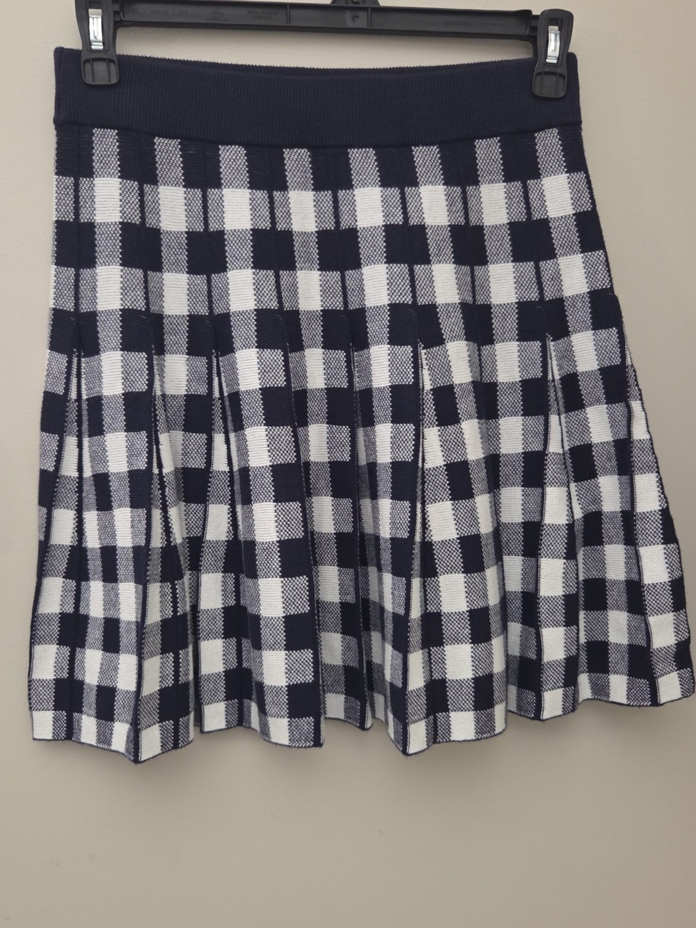 Navy & White Gingham Circle Skirt